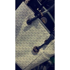 Michael Kors white/blue bag